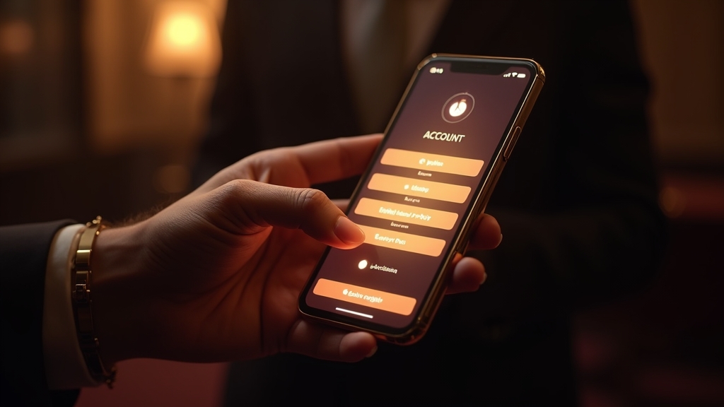 Pantalla de registro rápido en la app de casino